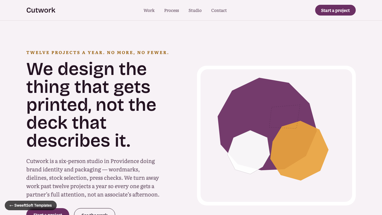 Preview of Cutwork Studio — Brand & Packaging Identity