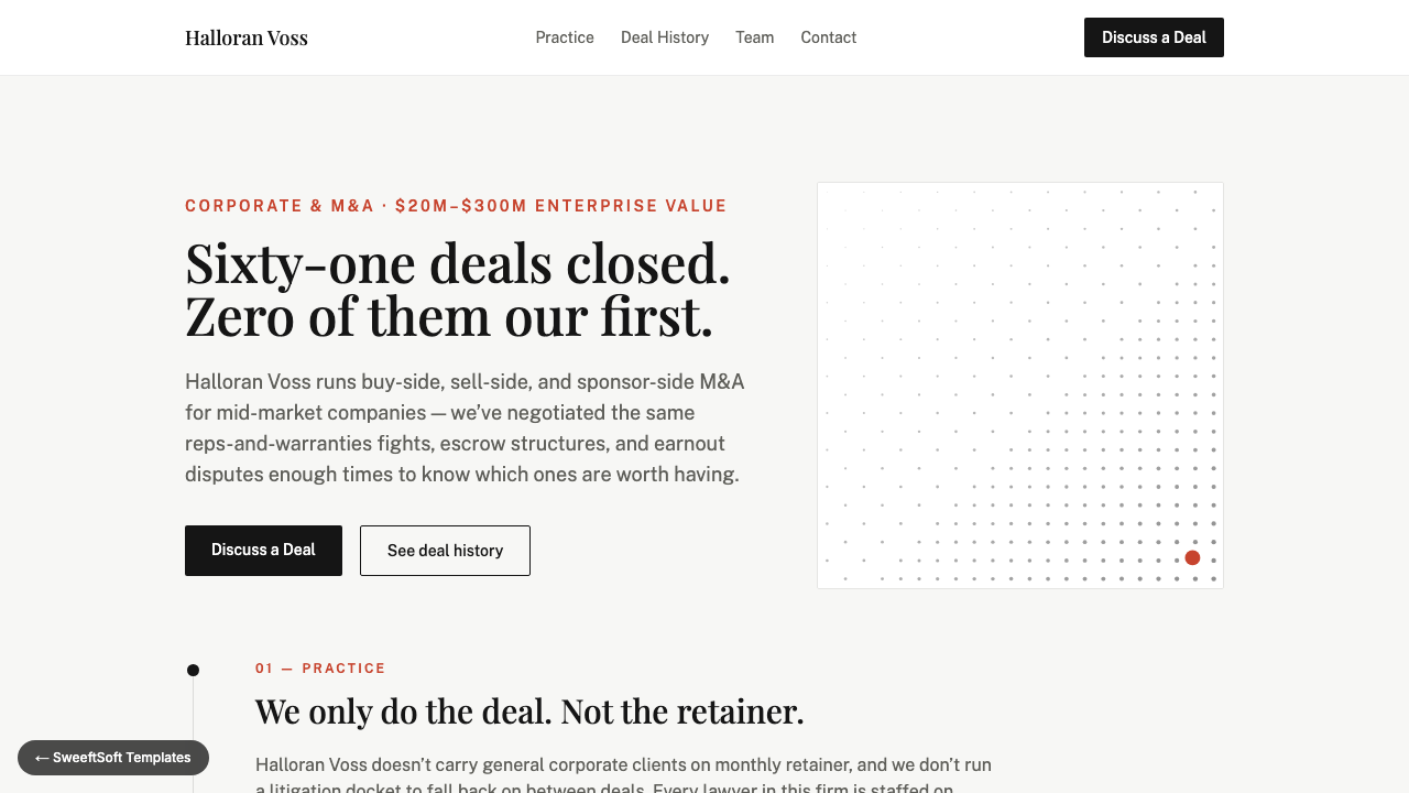 Preview of Halloran Voss — Corporate & M&A Counsel