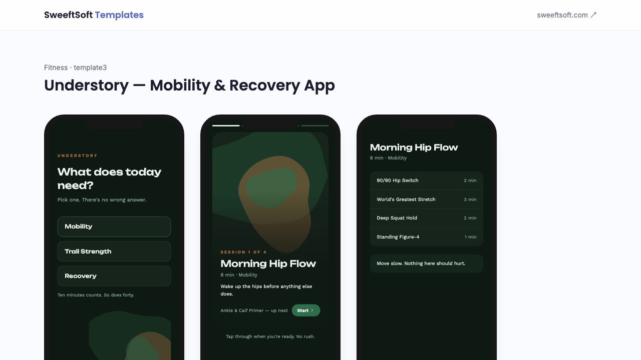 Preview of Understory — Mobility & Recovery App
