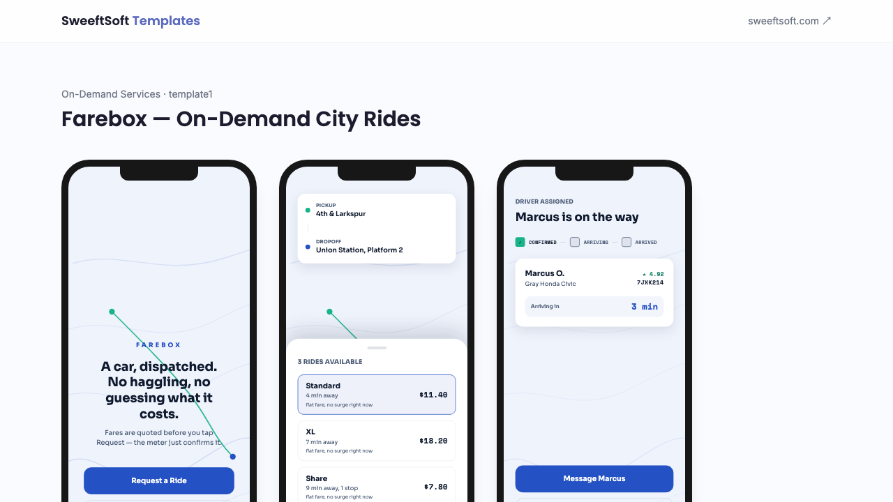 Preview of Farebox — On-Demand City Rides