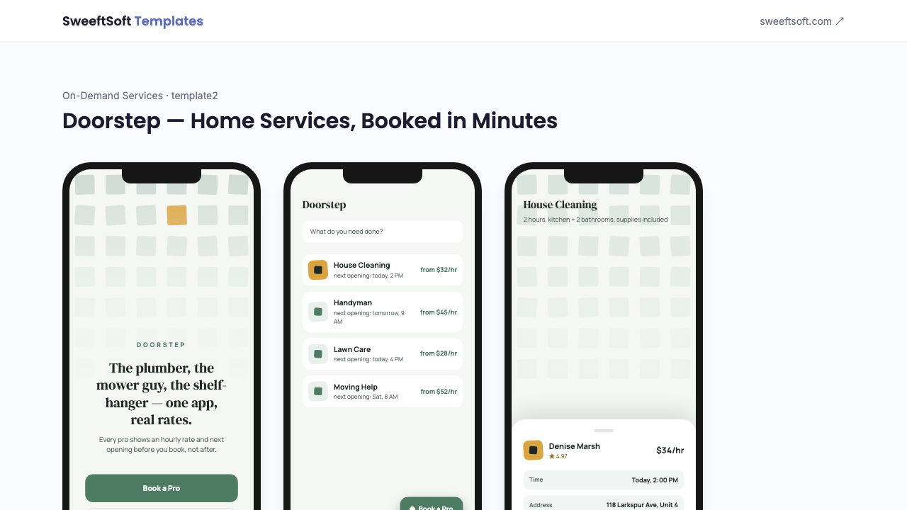 Preview of Doorstep — Home Services, Booked in Minutes