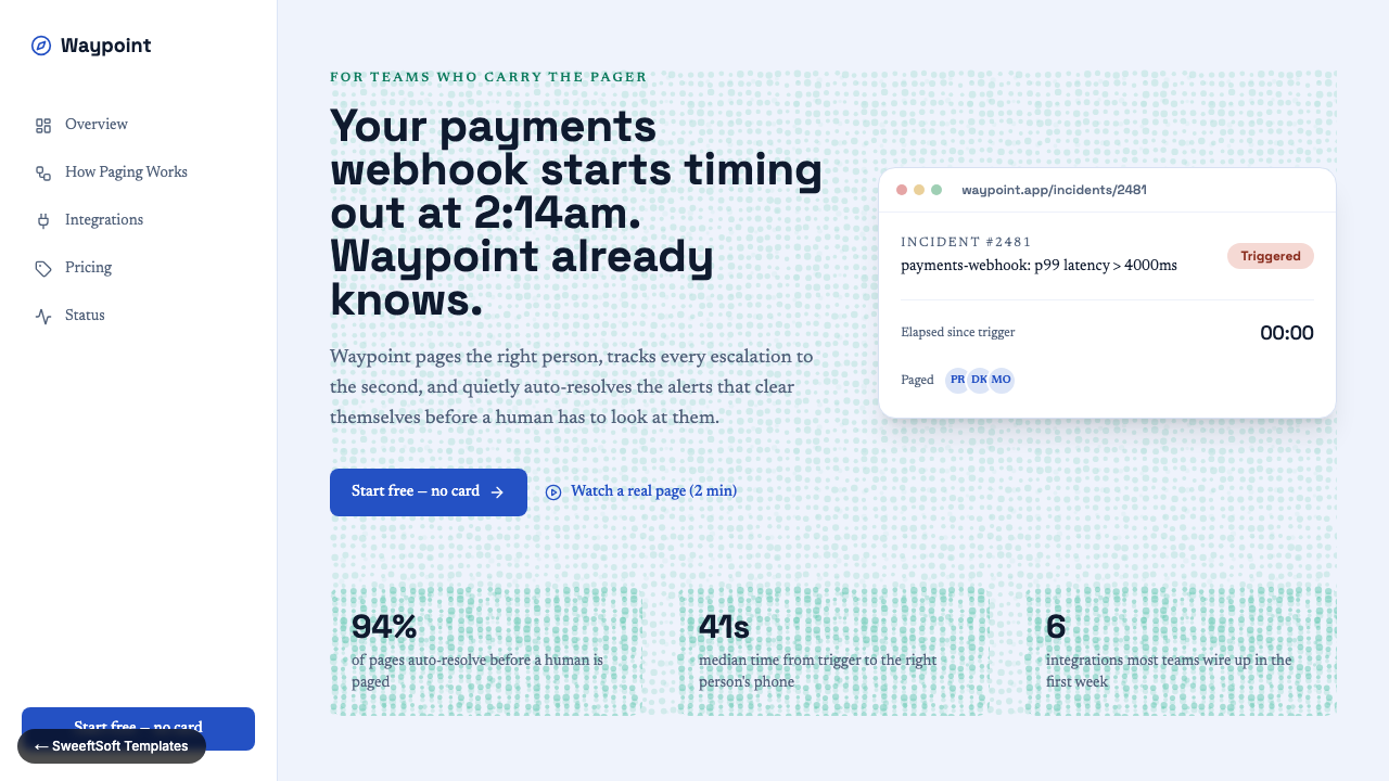 Preview of Waypoint — On-Call & Incident Response