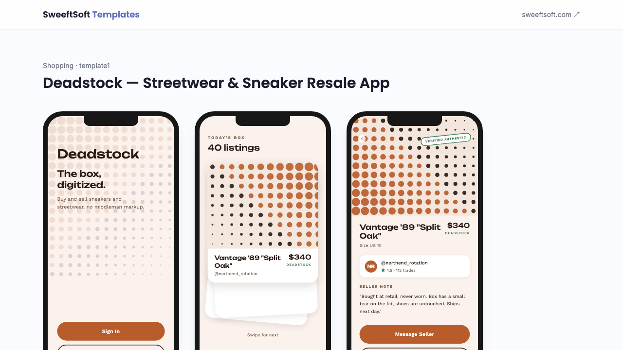 Preview of Deadstock — Streetwear & Sneaker Resale App