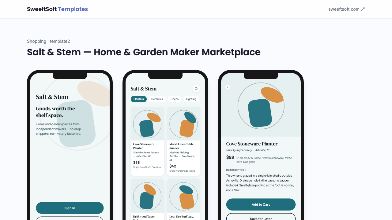 Preview of Salt & Stem — Home & Garden Maker Marketplace
